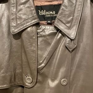 A real ole Skool leather trench coat